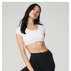 ALO Blissful Henley Bra Top